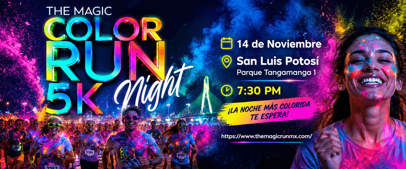 The Magic Color Run Night SLP 2026 — Otros · San Luis Potosí