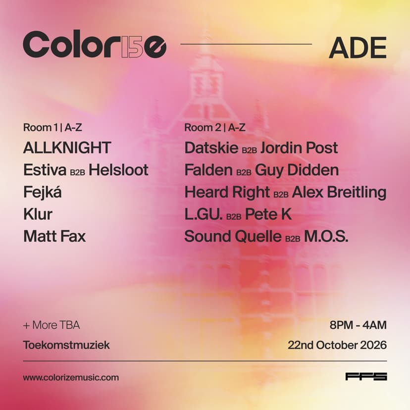 Colorize: 15 Years - ADE — Música · Amsterdam