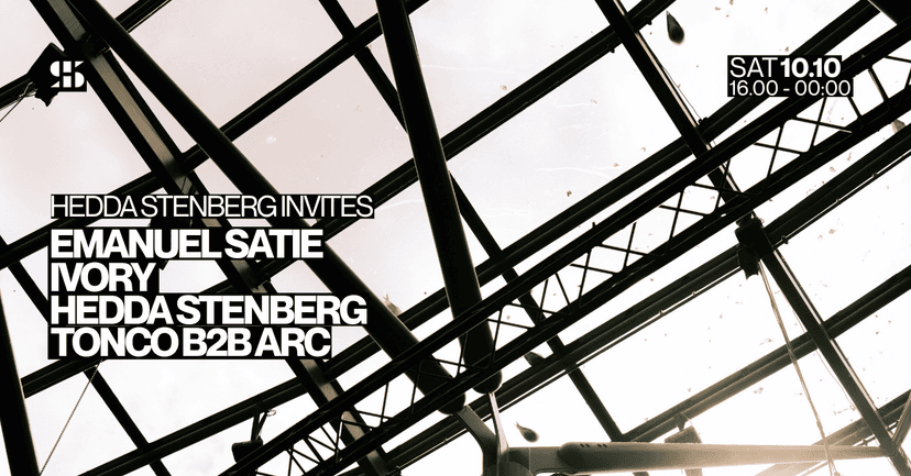 Hedda Stenberg Invites: Emanuel Satie - Ivory - Hedda Stenberg - Tonco b2b ARC — Music · Amsterdam