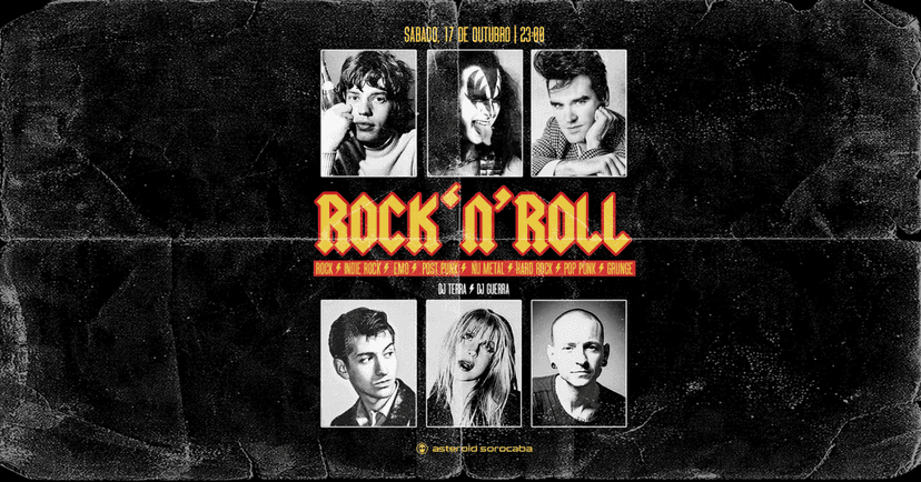 [festa] 23h: festa ROCK'N'ROLL: Rock, Indie, Emo, Post Punk, Nu Metal, Hard Rock, Pop Punk e Grunge
