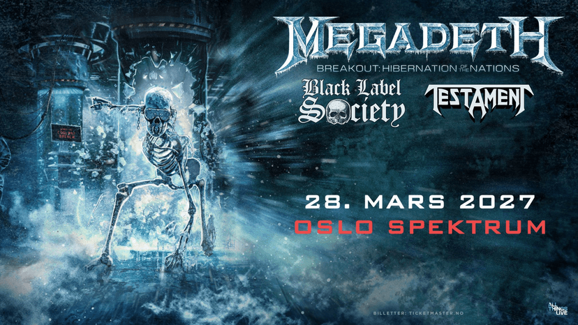 Megadeth - Breakout: Hibernation Of The Nations Europe Tour 2027 — Music · Oslo