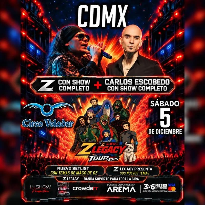 Z Mago de Oz Contacto Directo ft Z Legacy en CDMX — Música · Ciudad de México