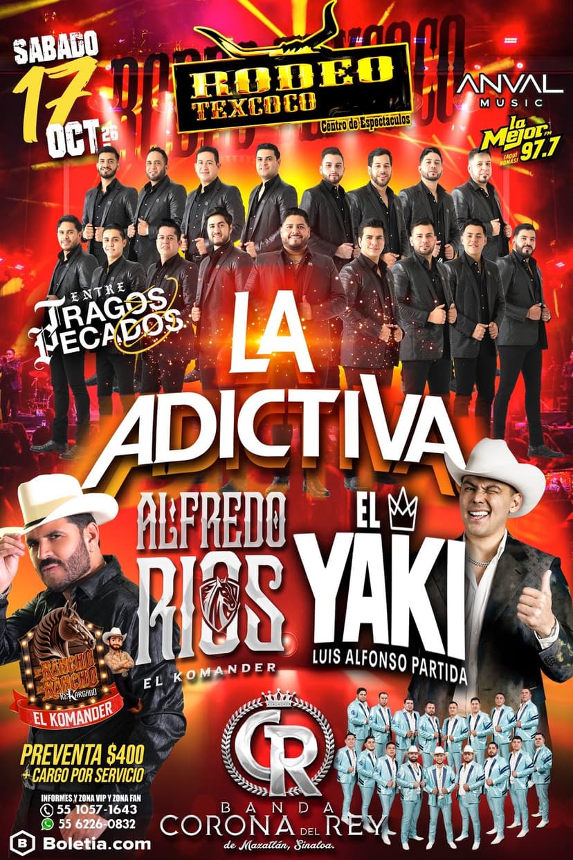 Adictiva, Corona del Rey, Yaki y Komander — Música · Texcoco