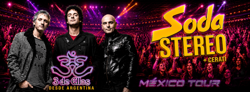 3 de Ellos en Cd Guzmán - Soda Stereo & Cerati Homenaje — Música · Ciudad Guzmán
