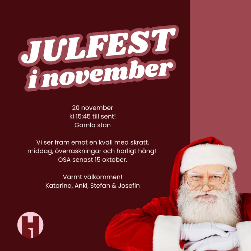 HOMEs julfest i november
