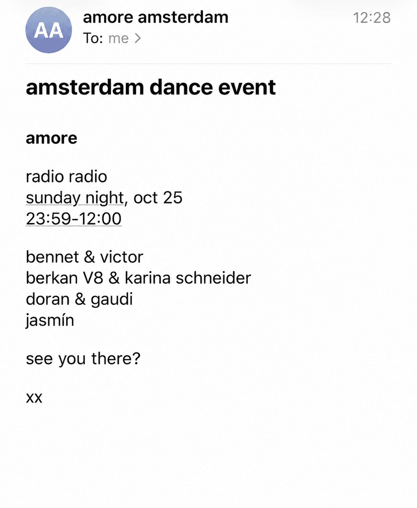 amore x radio radio | ADE night closing (12h) — Music · Amsterdam