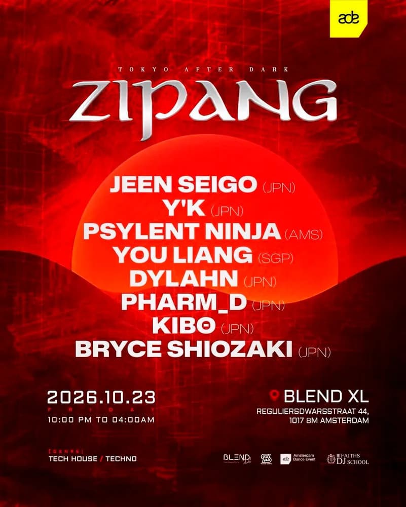 Tokyo After Dark: ZIPANG — Music · Amsterdam