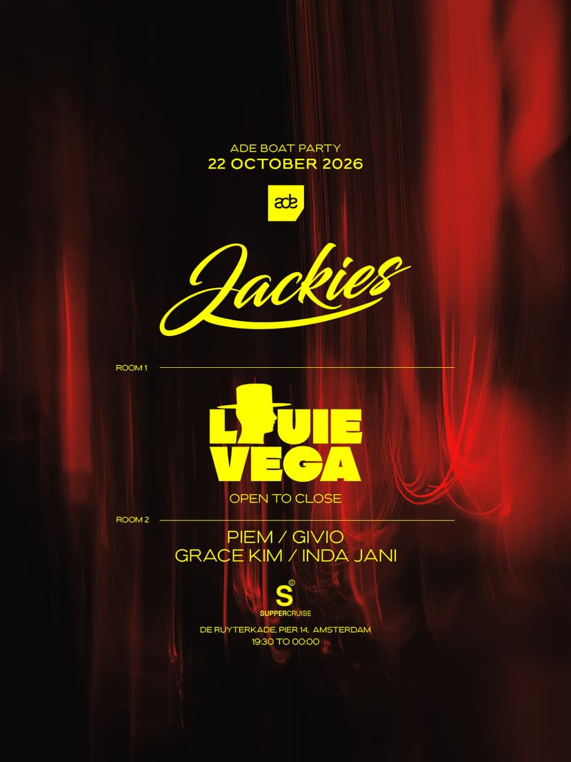 Jackies ADE Boat Party 2026 - Louie Vega - Open to Close — Música · Amsterdam