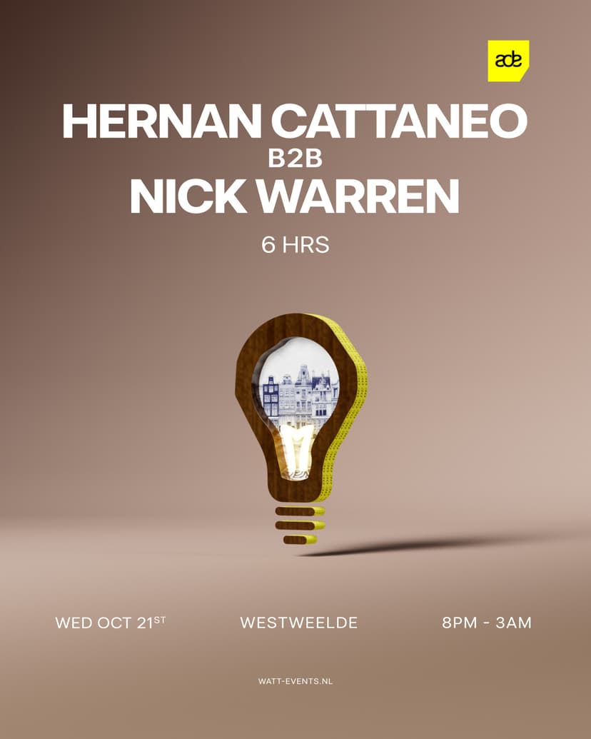 Hernan Cattaneo b2b Nick Warren - 6hrs ADE — Música · Amsterdam