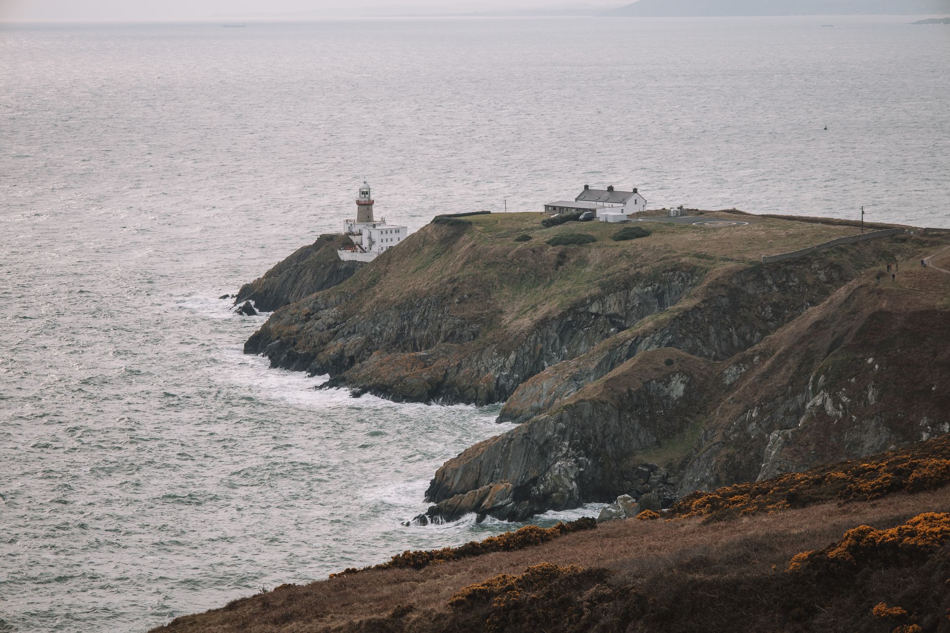 Baily Lighthouse on the cliffs of Howth Head, Dublin